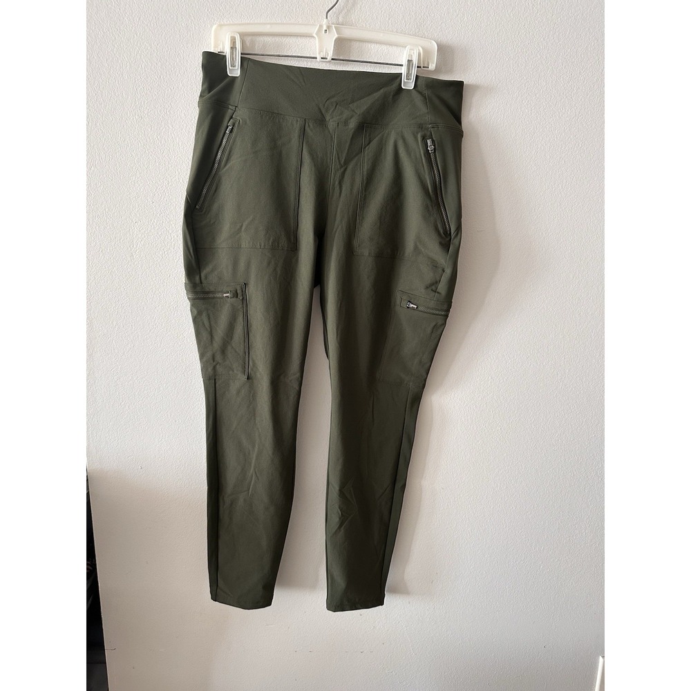 Athleta Pants Womens 12 Avocado Endless High Rise Cargo Pockets Pull On 32x28